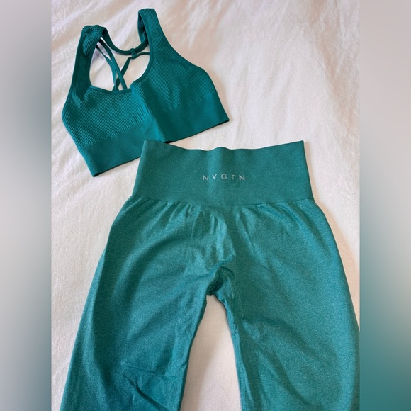 NVGTN seamless turquoise matching set small - Picture 2 of 11